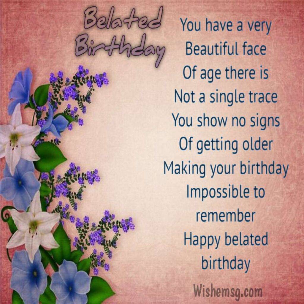 Belated Birthday Poems and Greetings