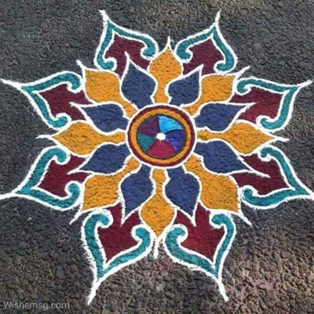 Happy Diwali Rangoli Wishes Quotes Images