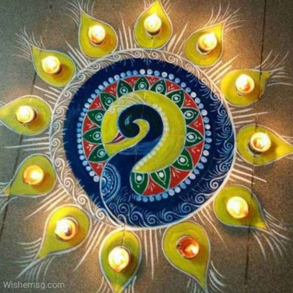 Happy Diwali Rangoli Wishes Quotes Images