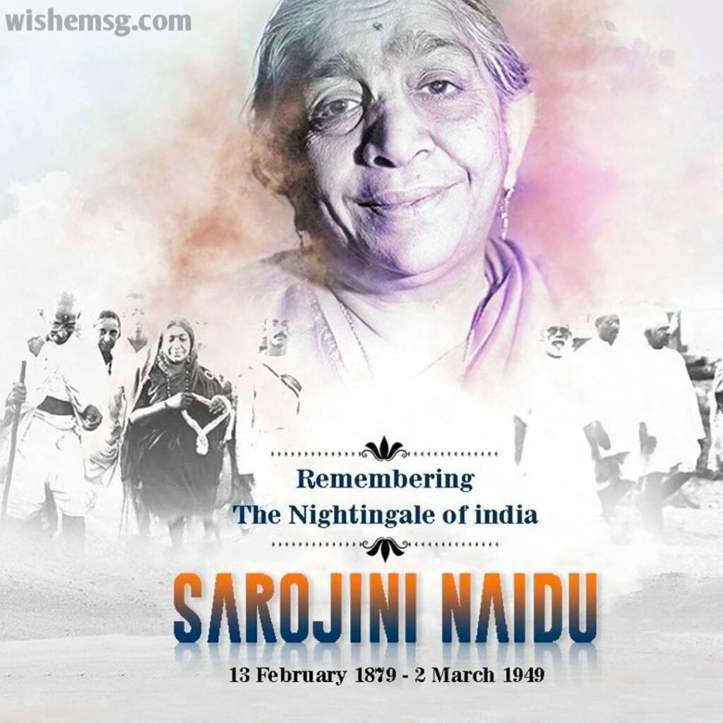 Sarojini Naidu  Death anniversary Wishes Quotes images