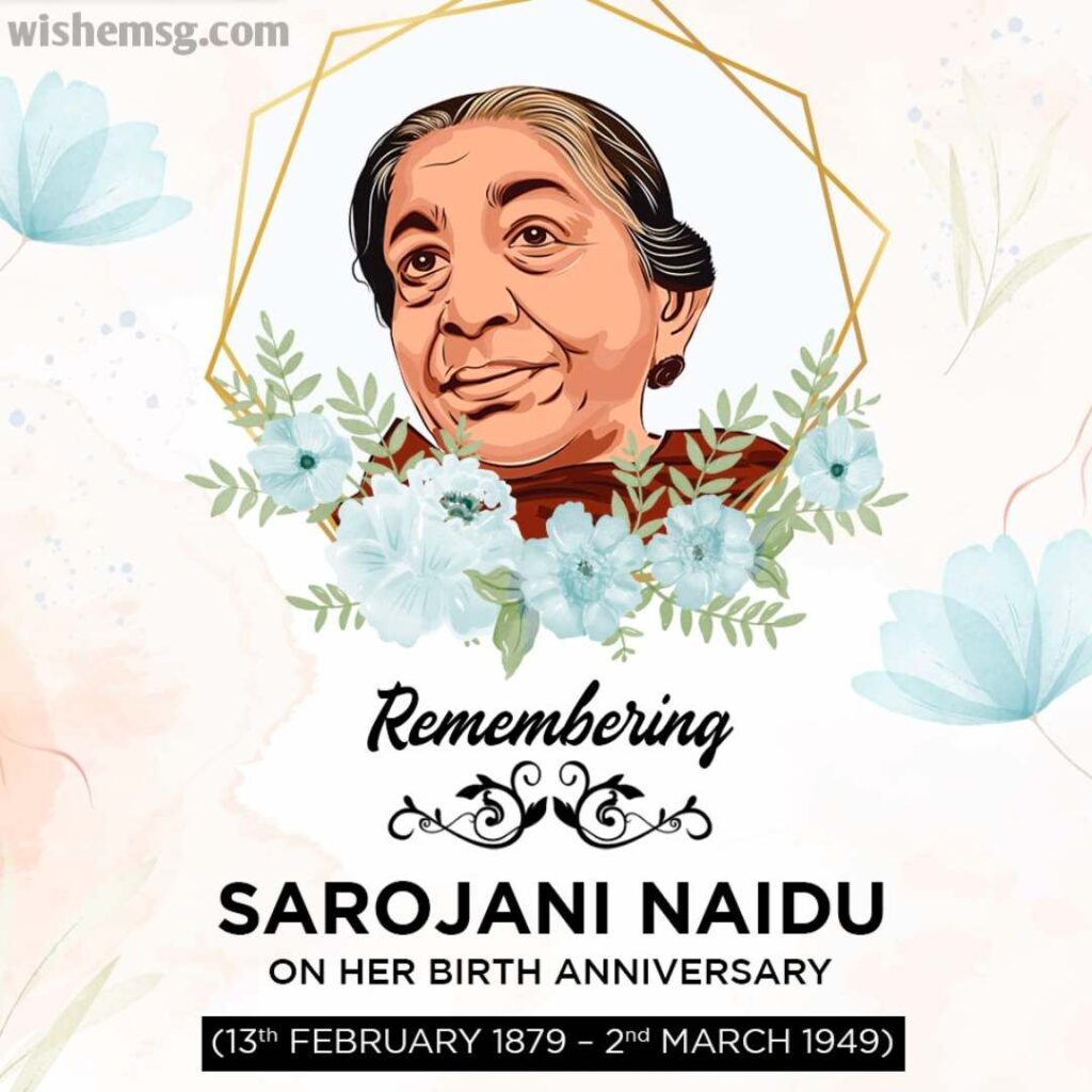 Sarojini Naidu Death anniversary Wishes Quotes images