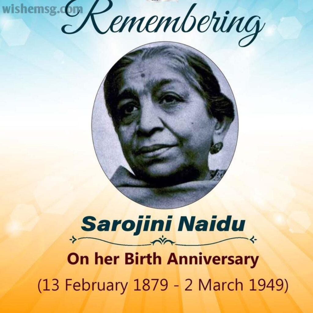 Sarojini Naidu  Death anniversary Wishes Quotes images