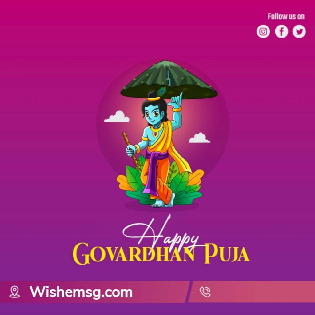 Happy Govardhan Puja Wishes Quotes Images