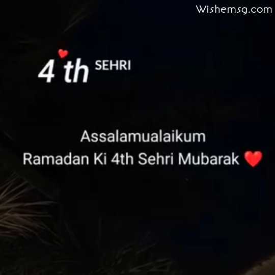 Ramzan Ki 4 Sehri Mubarak Wishes Quotes Images 