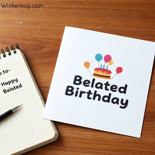 Late Birthday Wishes Quotes Images  